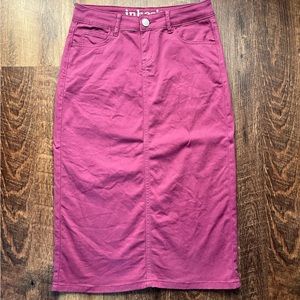 Plum Remi Colored Denim Pencil Skirt